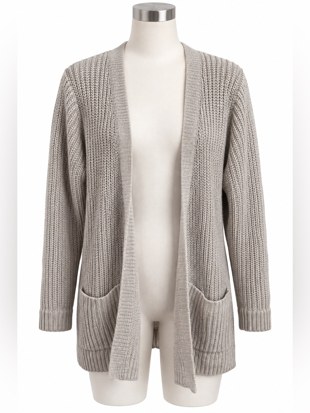LOVE ELLIE Beige Chunky Knit Open Cardigan w/ Lace Up Side Detailing size XXL